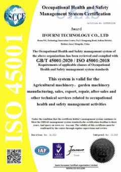 IFOURNI ISO45001 CERTIFICATION